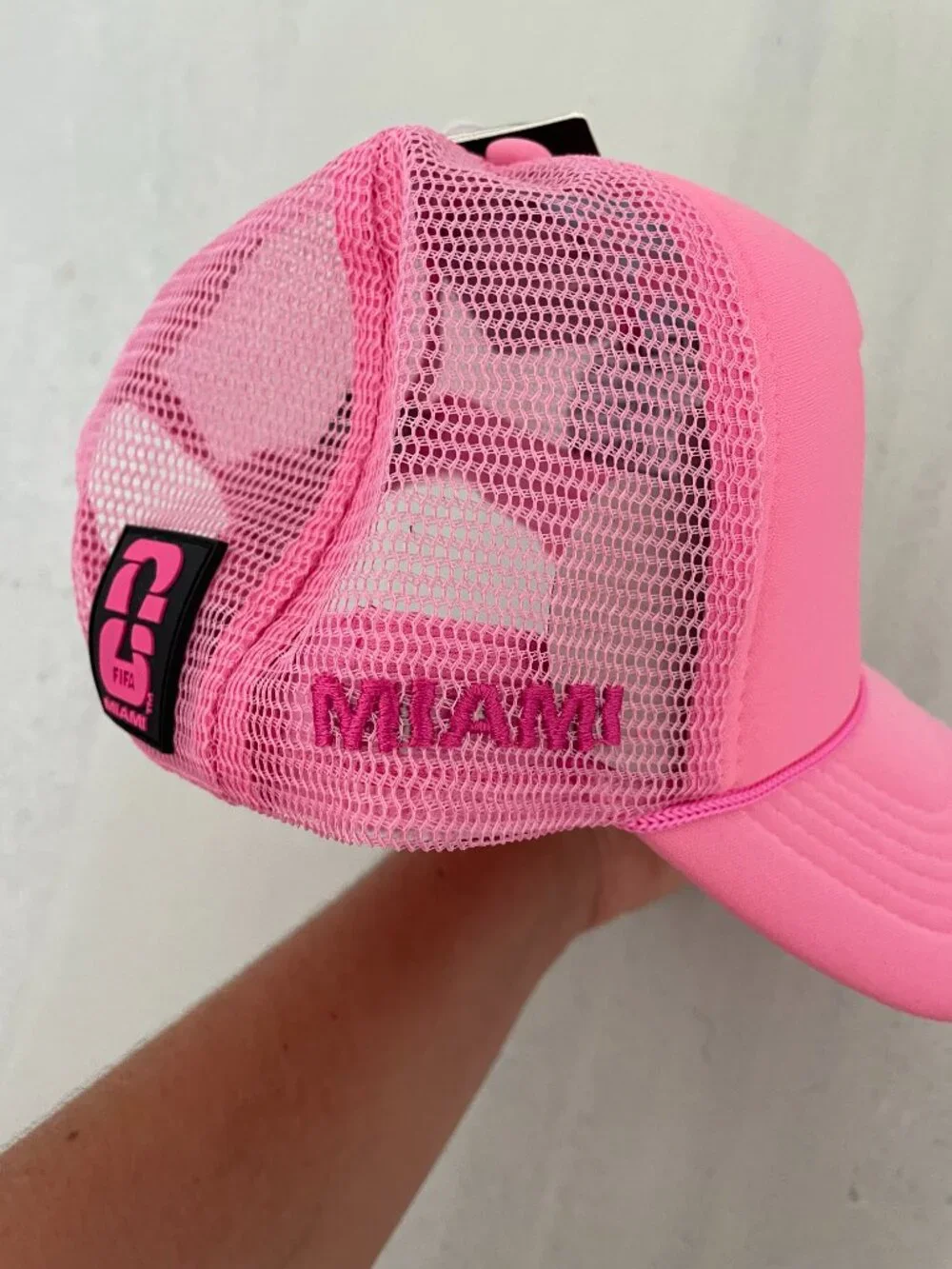 FIFA World Cup 26 Official Miami Flamingo Trucker Hat One Size Pink